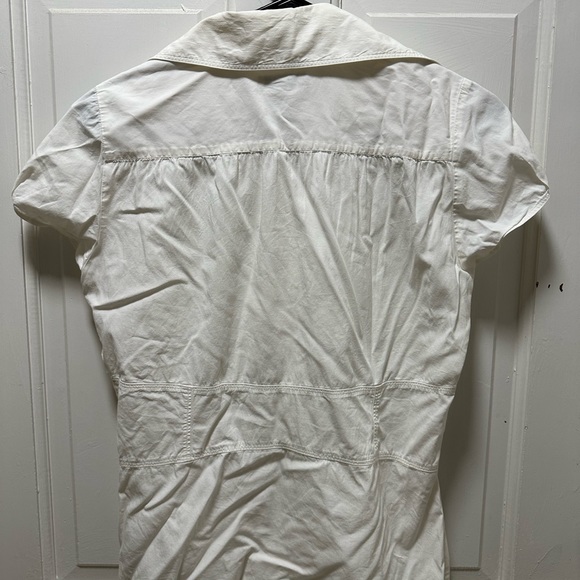 White Burberry short sleeve button down - Picture 4 of 5